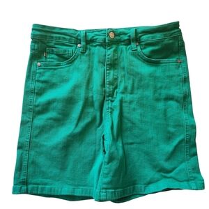 Judy Blue Green Womens Denim Jean Shorts Size XL
